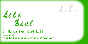 lili biel business card